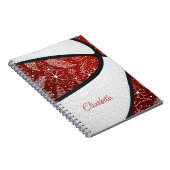 Boho doodle Blume Maroon Notizblock (Rechte Seite)