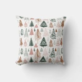 Boho Doodle Christmas Tree Pattern Kissen