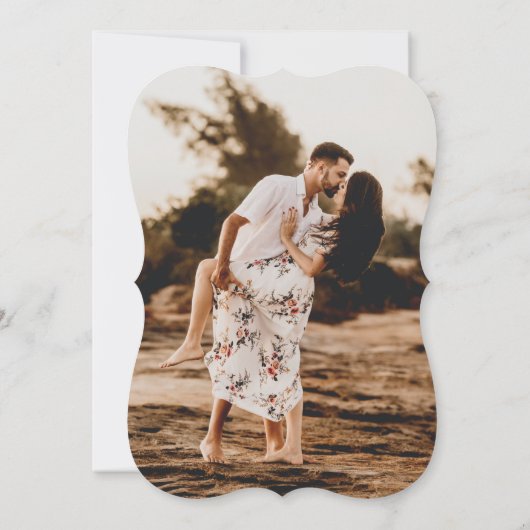 Boho Doodle handgeschriebenes Cobalt Blue & Ecru S Einladung (Rückseite)