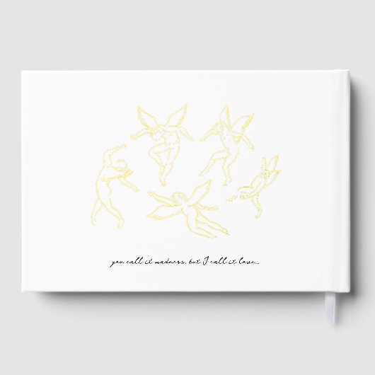 Boho Doodle Handschrift Drawing Gästebuch (Rückseite)