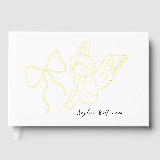 Boho Doodle Handschrift Drawing Gästebuch (Vorderseite)