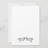 Boho Doodle handschriftlich Retro Schwarz & Weiß E Einladung (Rückseite)