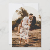 Boho Doodle handschriftlich Retro Schwarz & Weiß E Einladung (Rückseite)