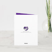 Boho doodle lila Basketball-Girl Geburtstag Karte (Rückseite)