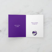 Boho doodle lila Basketball-Girl Geburtstag Karte (Innenseite)