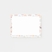 Boho Doodle Rainbow Pattern Post-it Klebezettel (Vorderseite)