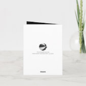 Boho doodle Schwarz-weißer Basketballkorb Geburtst Karte (Rückseite)