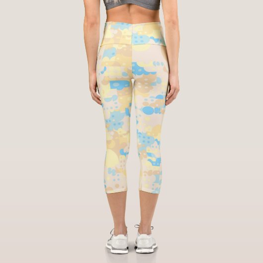 Boho Dot Pattern Capri Leggings (Rückseite)