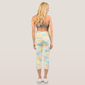 Boho Dot Pattern Capri Leggings (Rückseite)