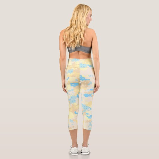 Boho Dot Pattern Capri Leggings (Rückseite)