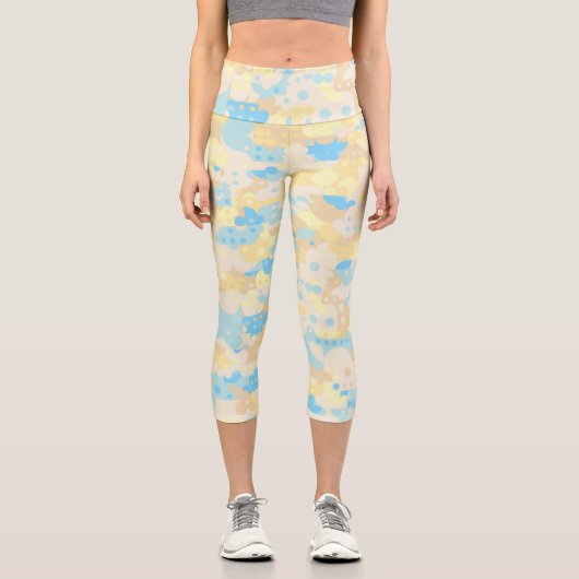 Boho Dot Pattern Capri Leggings (Vorderseite)