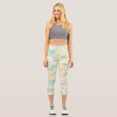 Boho Dot Pattern Capri Leggings (Vorderseite)