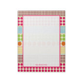 Boho Dots Personalisiert Notepad Notizblock (Rotiert)