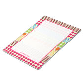 Boho Dots Personalisiert Notepad Notizblock (angewinkelt)