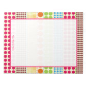 Boho Dots Personalisiert Notepad Notizblock (Vorderseite)