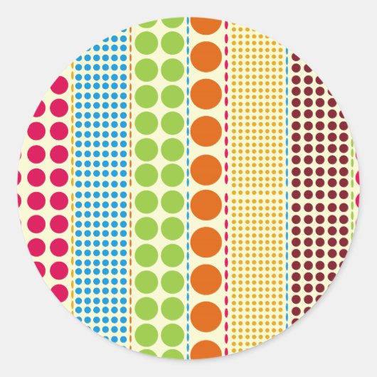 Boho Dots Umschlag Aufkleber Sticker (Vorderseite)