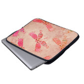 Boho Dragonfis in Rosa Laptopschutzhülle (Vorne Knopf)