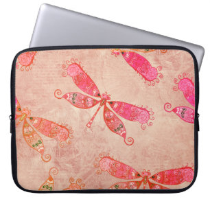 Boho Dragonfis in Rosa Laptopschutzhülle