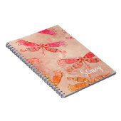 Boho Dragonfis in Rosa Notizblock (Rechte Seite)