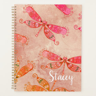 Boho Dragonfis in Rosa Planer