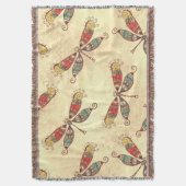 Boho Dragonflies in Sepia Decke (Vorderseite Vertikal)