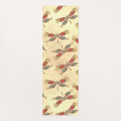 Boho Dragonflies in Sepia Yogamatte (Rückseite)