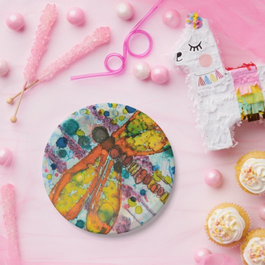 Boho DragonFly Design Pappteller (Party)