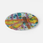 Boho DragonFly Design Pappteller (Schrägansicht)