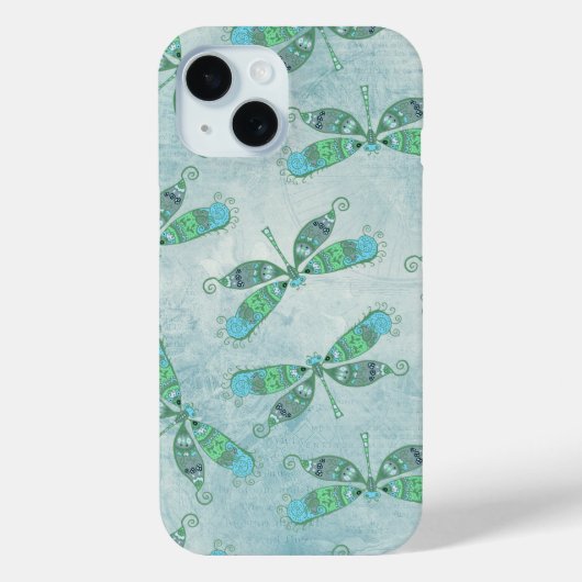 Boho Dragonfts in Blau Case-Mate iPhone Hülle (Rückseite)