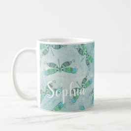 Boho Dragonfts in Blau Kaffeetasse
