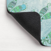 Boho Dragonfts in Blau Mousepad (Ecke)