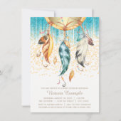 Boho Dream Catcher Baby Shower Einladung (Vorderseite)