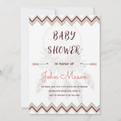 Boho Dream Catcher Beads Kinderdusche Einladung (Rückseite)