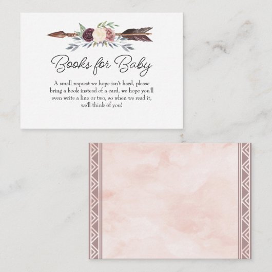 Boho Dream Catcher Books for Baby Enclosure Card Begleitkarte (Vorne/Hinten)