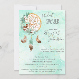 Boho Dream Catcher Bridal Dusche Einladung