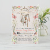 Boho Dream Catcher Bridal Dusche Einladungen (Stehend Vorderseite)