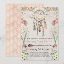 Boho Dream Catcher Bridal Dusche Einladungen