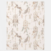 Boho Dream Catcher Celestial Feathers Soft Fleece (Vorderseite)