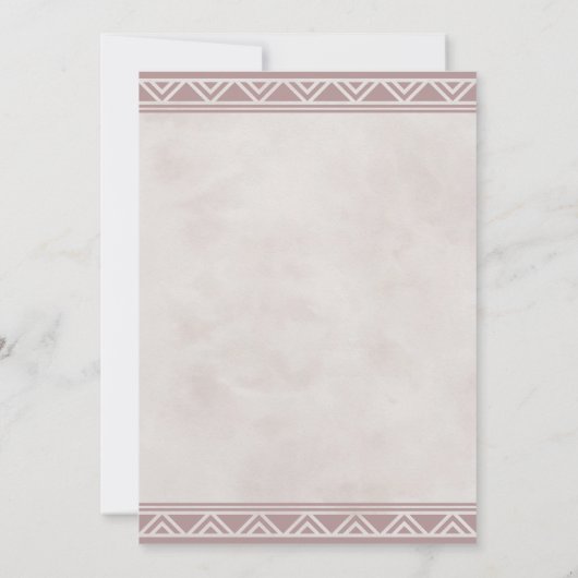 Boho Dream Catcher Dusky Bridal Dusche Einladung (Rückseite)