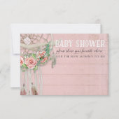 BOHO Dream Catcher Feather Baby Shower Ratschläge Einladung (Vorderseite)