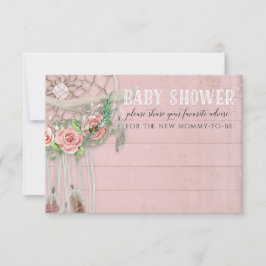 BOHO Dream Catcher Feather Baby Shower Ratschläge Einladung
