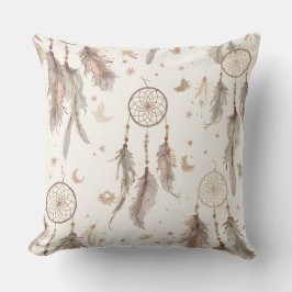 Boho Dream Catcher Feather Pattern Throw Pillow Kissen