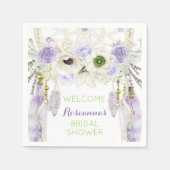 Boho Dream Catcher Feather Tribal Lavender Serviette (Vorderseite)