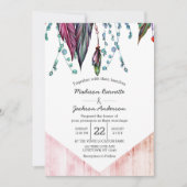 Boho Dream Catcher & Feathers Wedding Einladung (Vorderseite)