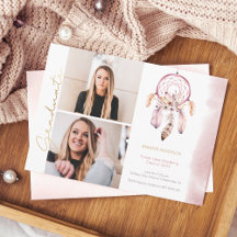 Boho Dream Catcher Gold Script Foto Abschluss