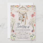 Boho Dream Catcher Hochzeit Einladung (Vorderseite)