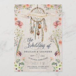 Boho Dream Catcher Hochzeit Einladung