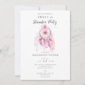 Boho Dream Catcher Pink Sweet 16 Slumber Party Einladung (Vorderseite)