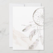 Boho Dream Catcher Virtual Baby Dusche Einladung (Rückseite)