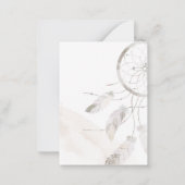Boho Dream Catcher Virtual Baby Dusche Mitteilungskarte (Rückseite)